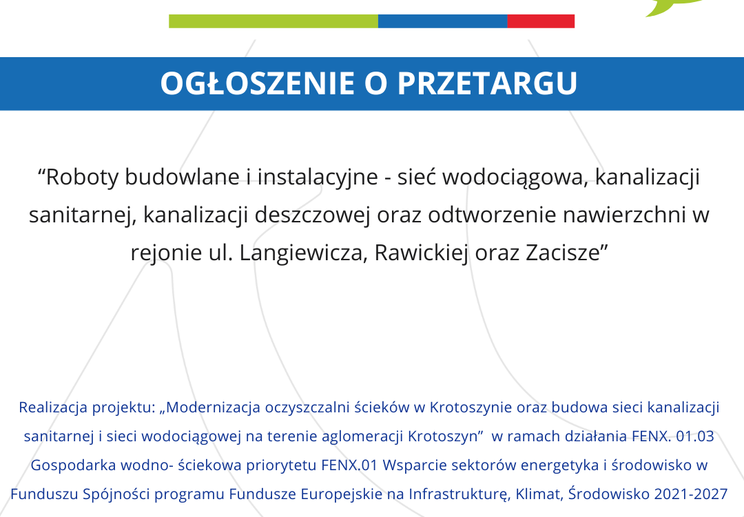 Zdjęcie do Ogłoszenie o przetargu: Roboty budowlane i instalacyjne - sieć...