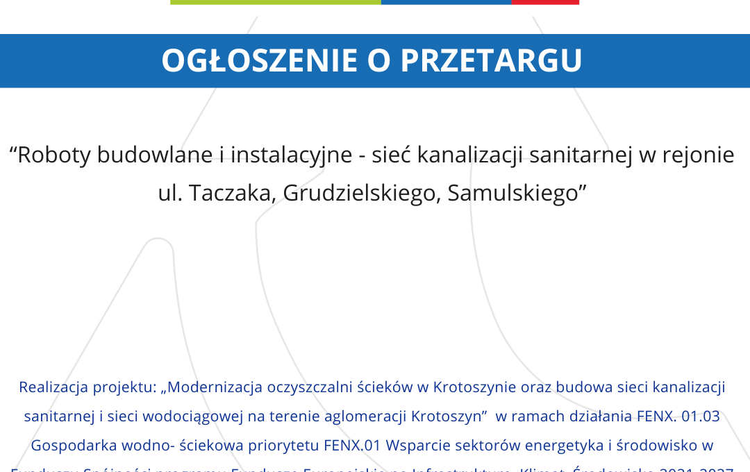 Zdjęcie do Ogłoszenie o przetargu: Roboty budowlane i instalacyjne - sieć...