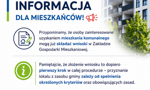 Zdjęcie do Mieszkania komunalne- informacja dla mieszkańc&oacute;w